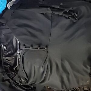 Mesh ruffle tank blouse